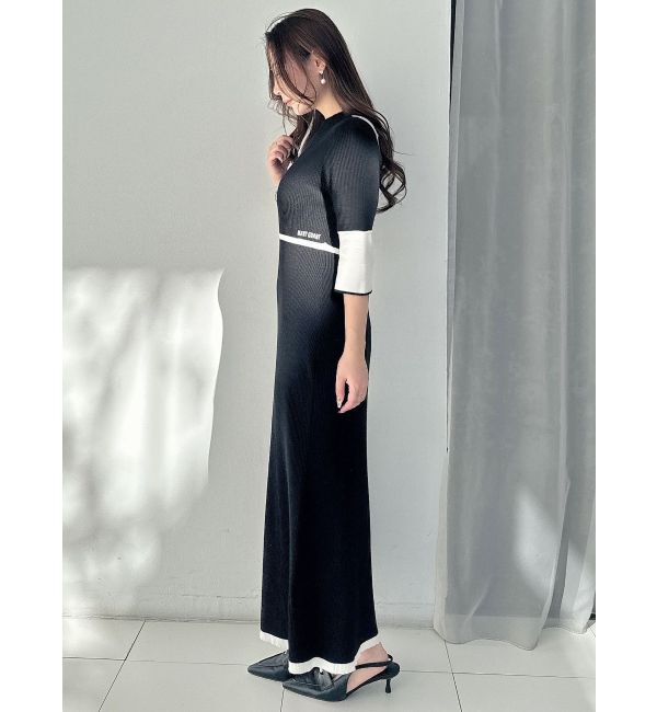 MERCURYDUO「【MARY QUANTコラボ】バックシャンデイジーストラップマーメイドニットワンピース」|ワンピース|