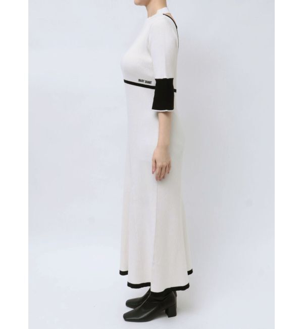 MERCURYDUO「【MARY QUANTコラボ】バックシャンデイジーストラップマーメイドニットワンピース」|ワンピース|