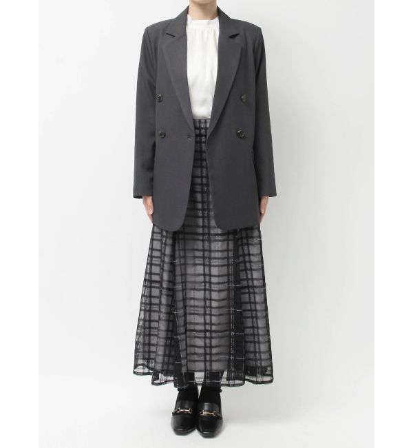 MERCURYDUO「オーバーサイズダブルジャケット」|テーラードジャケット|