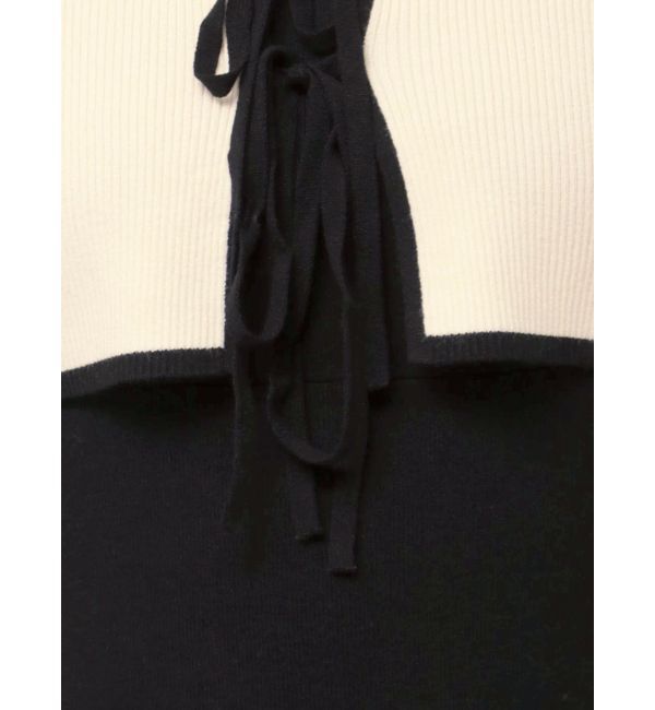 MERCURYDUO「3WAY配色ストラップバッククロスハーフスリーブワンピース」|ワンピース|