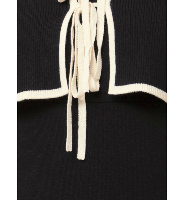 MERCURYDUO「3WAY配色ストラップバッククロスハーフスリーブワンピース」|ワンピース|