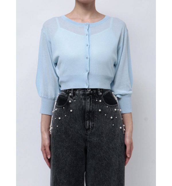 MERCURYDUO「2WAYシアーコンパクトカーディガン」|カーディガン|