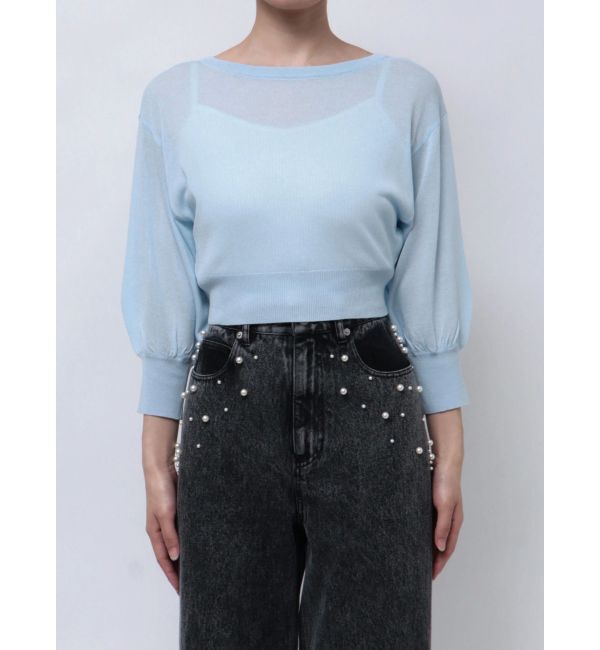 MERCURYDUO「2WAYシアーコンパクトカーディガン」|カーディガン|