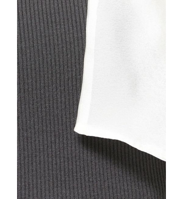 MERCURYDUO「異素材リボンカットアウトニット」|ニット・セーター|