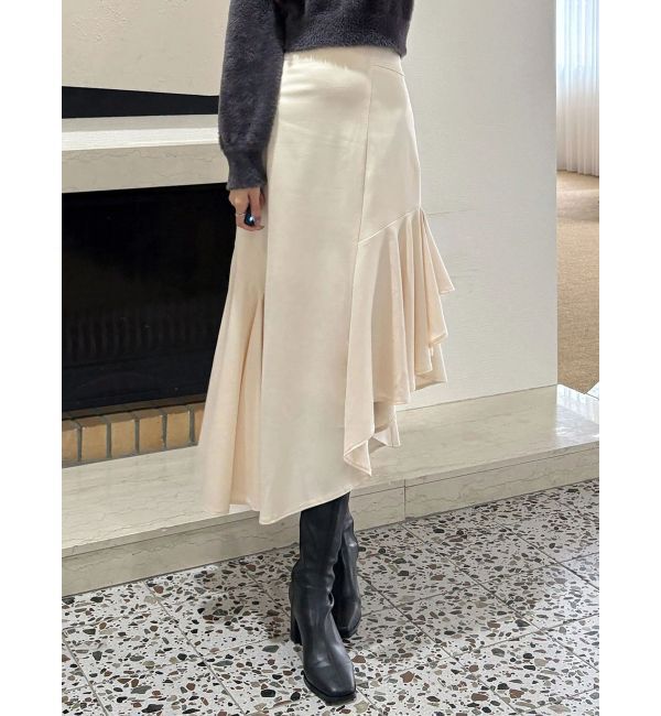 MERCURYDUO「アシメマーメイドスカート」|スカート|アイボリー