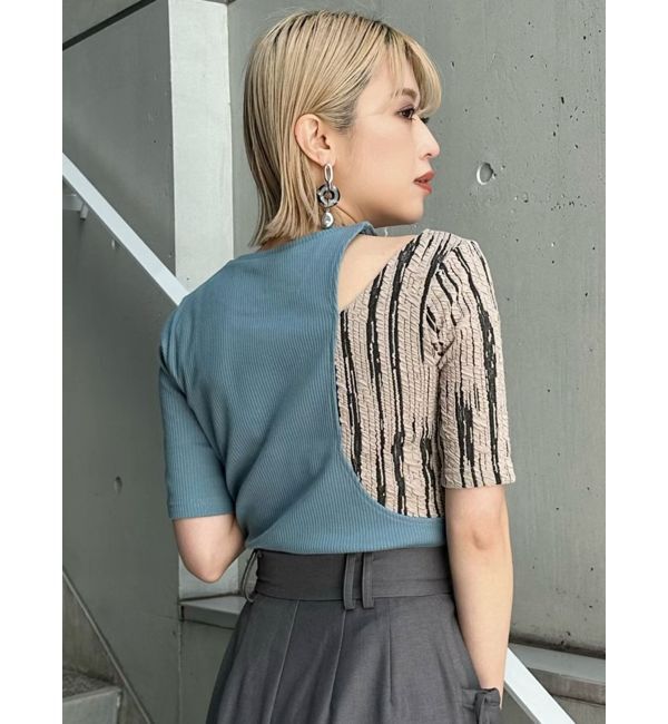 MURUA「ドッキングカットアウトトップス」|Tシャツ・カットソー|