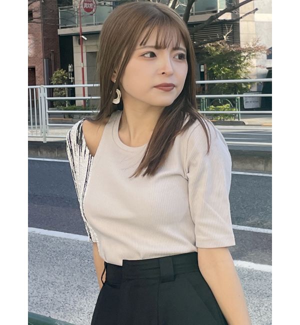 MURUA「ドッキングカットアウトトップス」|Tシャツ・カットソー|