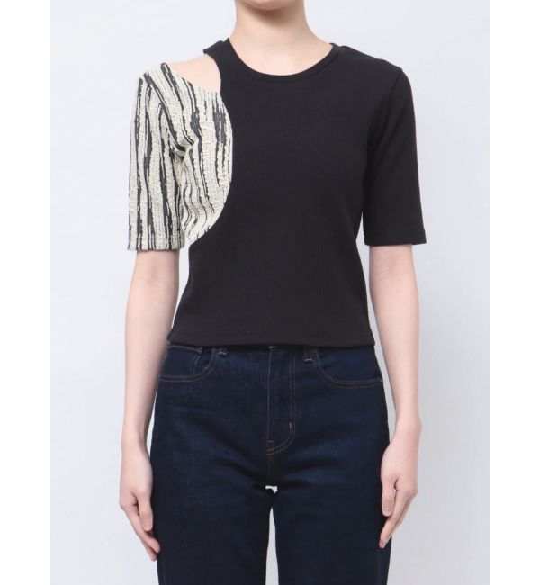 MURUA「ドッキングカットアウトトップス」|Tシャツ・カットソー|