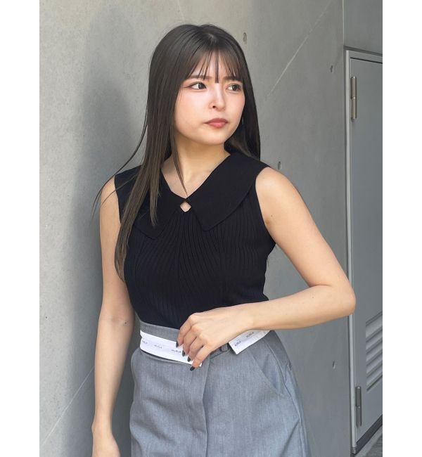 MURUA「付け衿2WAYリブニット」|ニット・セーター|