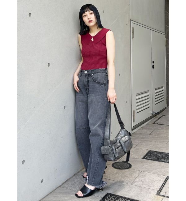 MURUA「付け衿2WAYリブニット」|ニット・セーター|