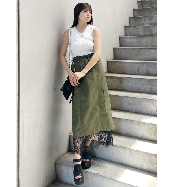 MURUA「付け衿2WAYリブニット」|ニット・セーター|