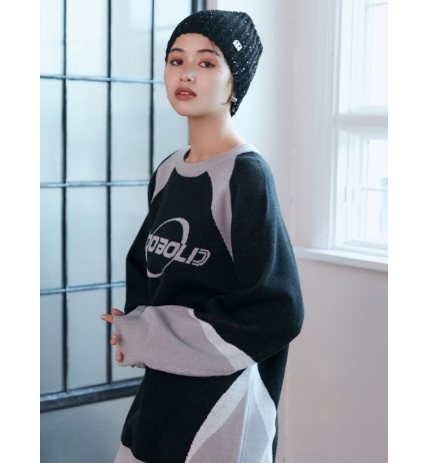 MURUA「スパンコールラメビーニー」|ニット帽|