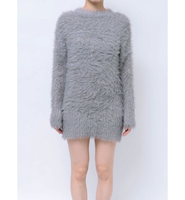 MURUA「スパンコールフェザーニットミニワンピース」|ワンピース|