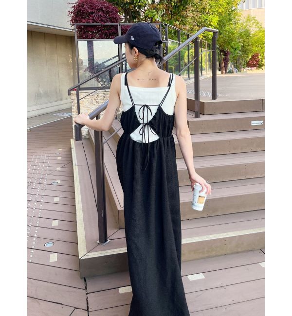 Ungrid「ふくれジャカードキャミワンピース」|ワンピース|