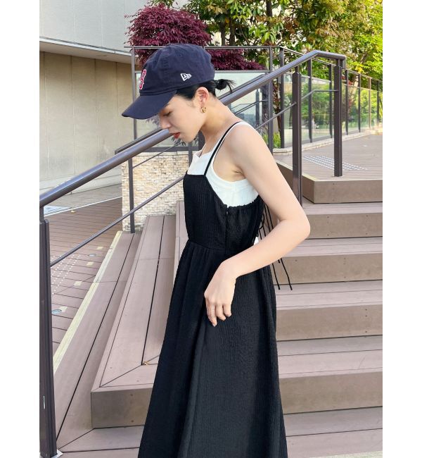 Ungrid「ふくれジャカードキャミワンピース」|ワンピース|