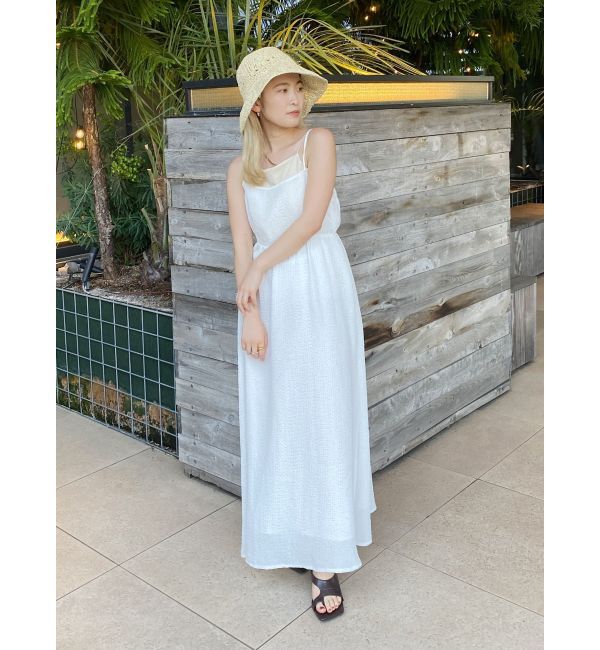 Ungrid「ふくれジャカードキャミワンピース」|ワンピース|