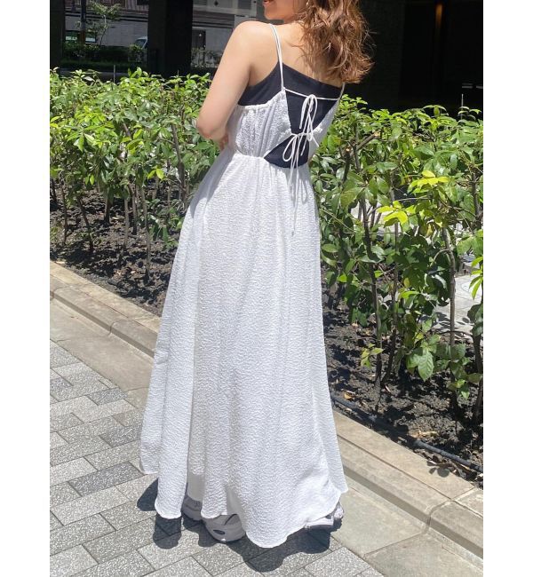 Ungrid「ふくれジャカードキャミワンピース」|ワンピース|