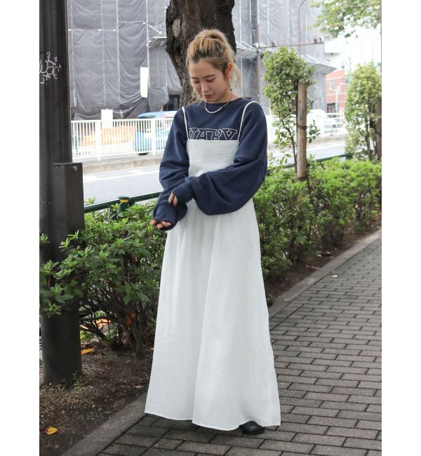 Ungrid「ふくれジャカードキャミワンピース」|ワンピース|