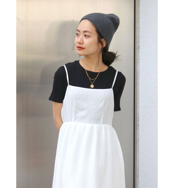 Ungrid「ふくれジャカードキャミワンピース」|ワンピース|