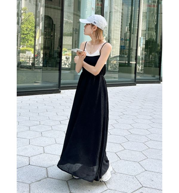 Ungrid「ふくれジャカードキャミワンピース」|ワンピース|