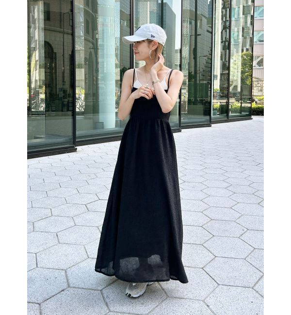 Ungrid「ふくれジャカードキャミワンピース」|ワンピース|