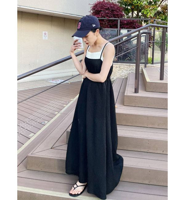 Ungrid「ふくれジャカードキャミワンピース」|ワンピース|