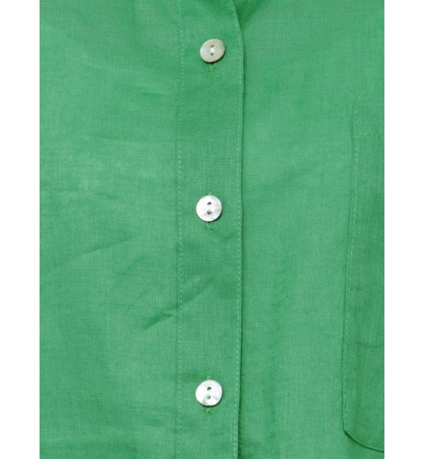 Ungrid「リネン混ショートデザインハーフスリーブシャツ」|シャツ・ブラウス|