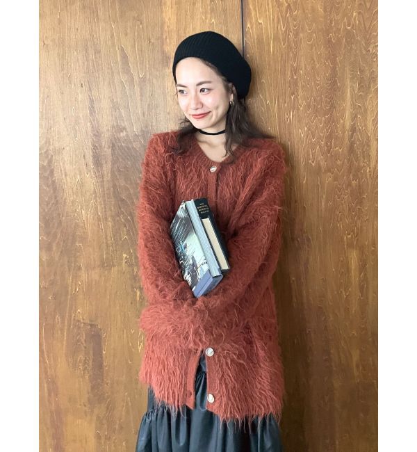 Ungrid「フェザーヤーンニットカーデ」|カーディガン|