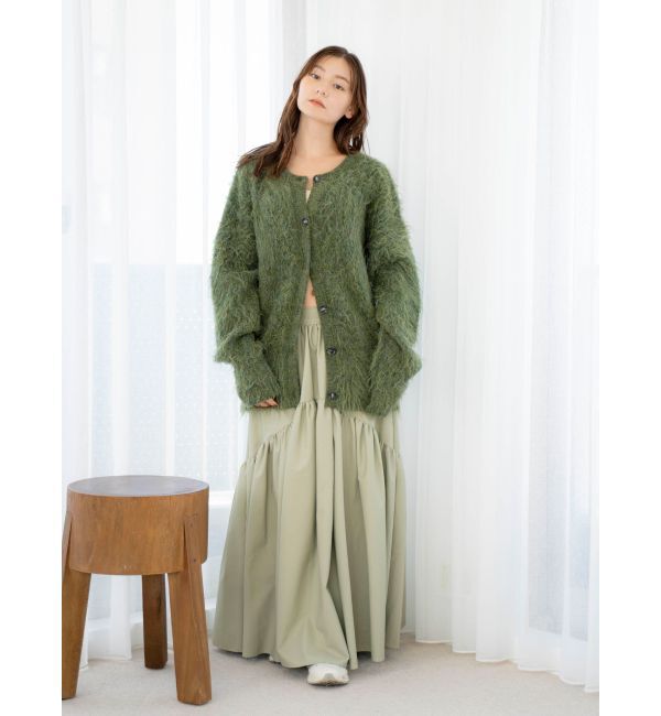 Ungrid「フェザーヤーンニットカーデ」|カーディガン|