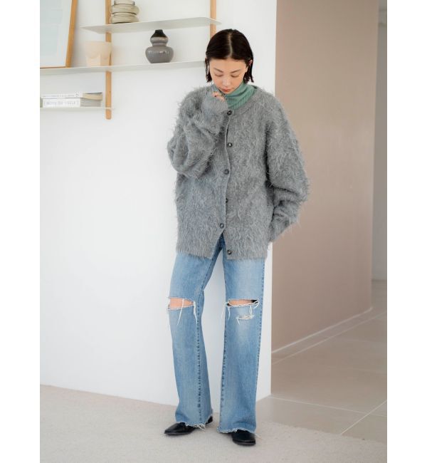 Ungrid「フェザーヤーンニットカーデ」|カーディガン|