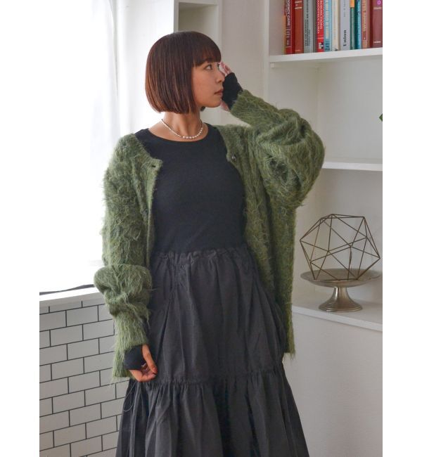 Ungrid「フェザーヤーンニットカーデ」|カーディガン|