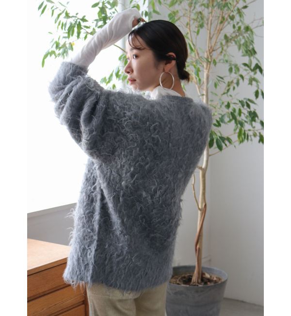 Ungrid「フェザーヤーンニットカーデ」|カーディガン|