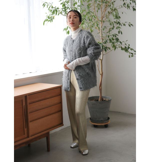 Ungrid「フェザーヤーンニットカーデ」|カーディガン|