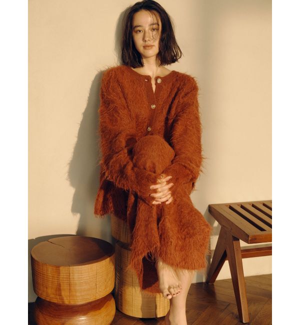 Ungrid「フェザーヤーンニットカーデ」|カーディガン|