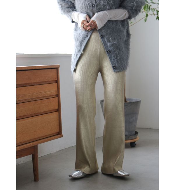 Ungrid「箔プリントニットパンツ」|その他|