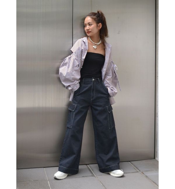 Ungrid「ショルダーギャザールーズシャツ」|シャツ・ブラウス|