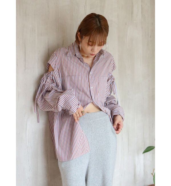 Ungrid「ショルダーギャザールーズシャツ」|シャツ・ブラウス|