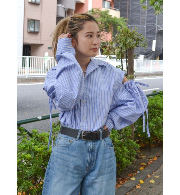 Ungrid「ショルダーギャザールーズシャツ」|シャツ・ブラウス|