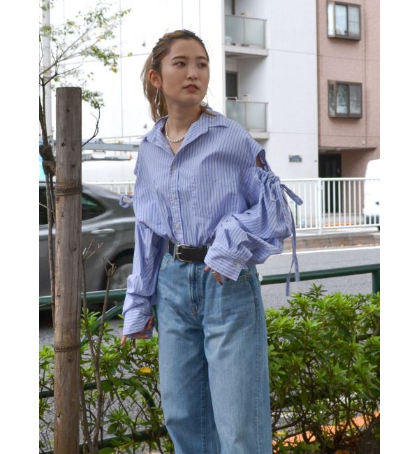 Ungrid「ショルダーギャザールーズシャツ」|シャツ・ブラウス|