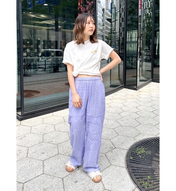 Ungrid「カラーエンブロイダリーTee」|Tシャツ・カットソー|