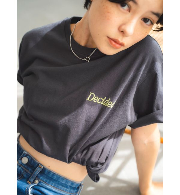 Ungrid「カラーエンブロイダリーTee」|Tシャツ・カットソー|