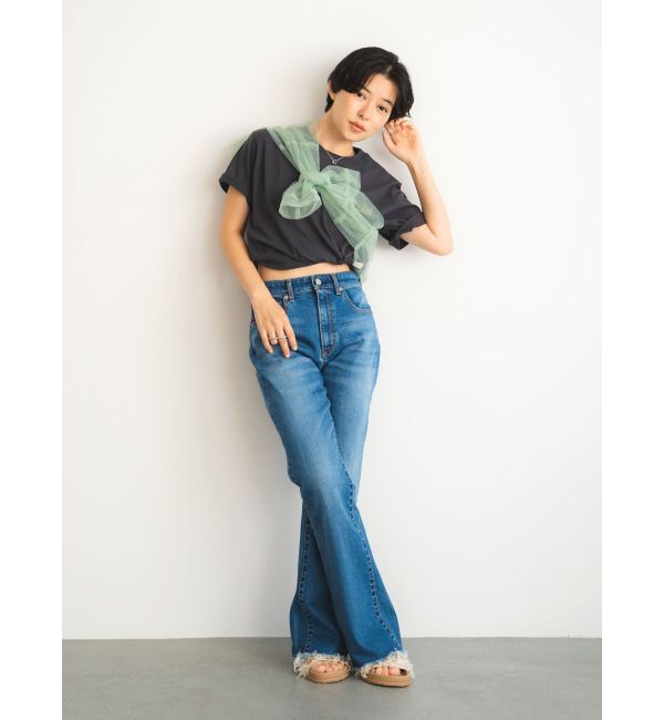 Ungrid「カラーエンブロイダリーTee」|Tシャツ・カットソー|