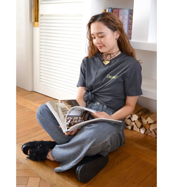 Ungrid「カラーエンブロイダリーTee」|Tシャツ・カットソー|