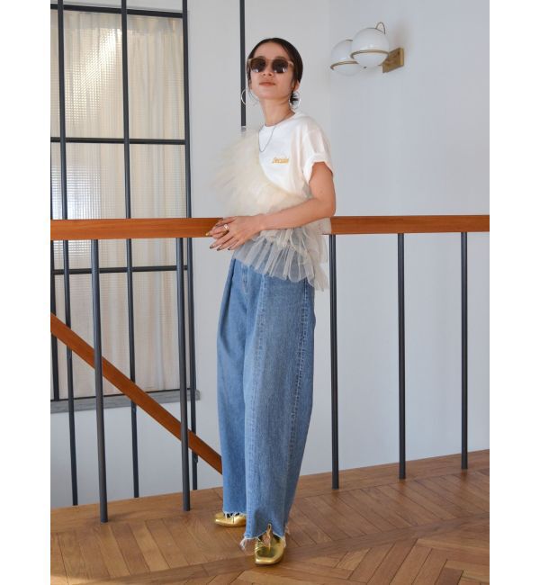 Ungrid「カラーエンブロイダリーTee」|Tシャツ・カットソー|