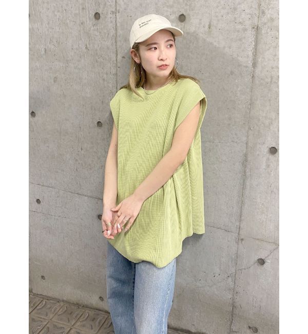 Ungrid「バックスリットワッフルタンクトップ」|タンクトップ|