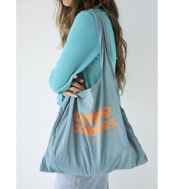 Ungrid「カラーロゴエコBAG」|トートバッグ|ブルー