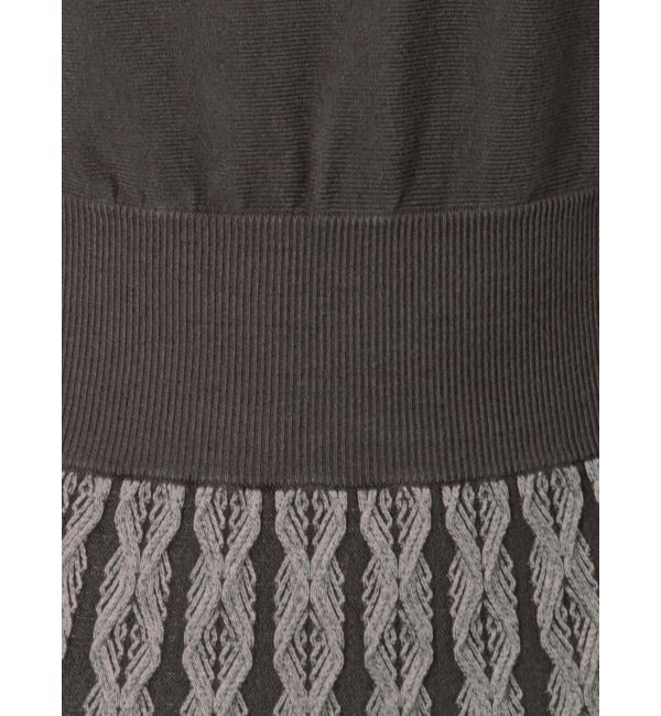 LAGUNAMOON「ダイヤ柄フィットアンドフレアニットワンピース」|ワンピース|