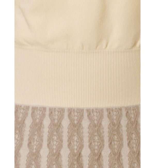 LAGUNAMOON「ダイヤ柄フィットアンドフレアニットワンピース」|ワンピース|