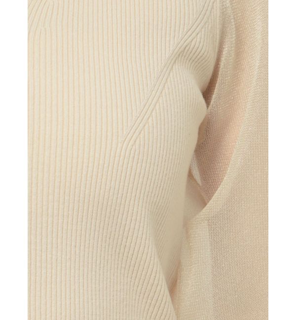 LAGUNAMOON「シャツカラーシアースリーブニットプルオーバー」|ニット・セーター|