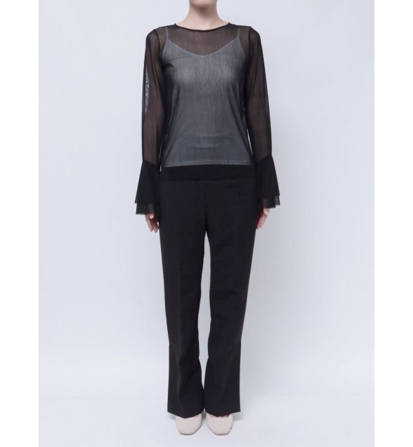 LAGUNAMOON「フレアスリーブチュールトップス」|Tシャツ・カットソー|